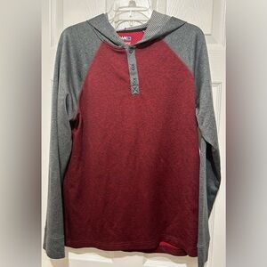 Tony Hawk Boy’s Red and Gray Hooded Lightweight Sweatshirt